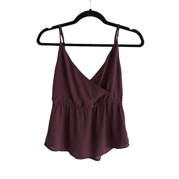 ARITZIA Babaton Warren Sleeveless Blouse Burgundy XS - Picture 2 of 5
